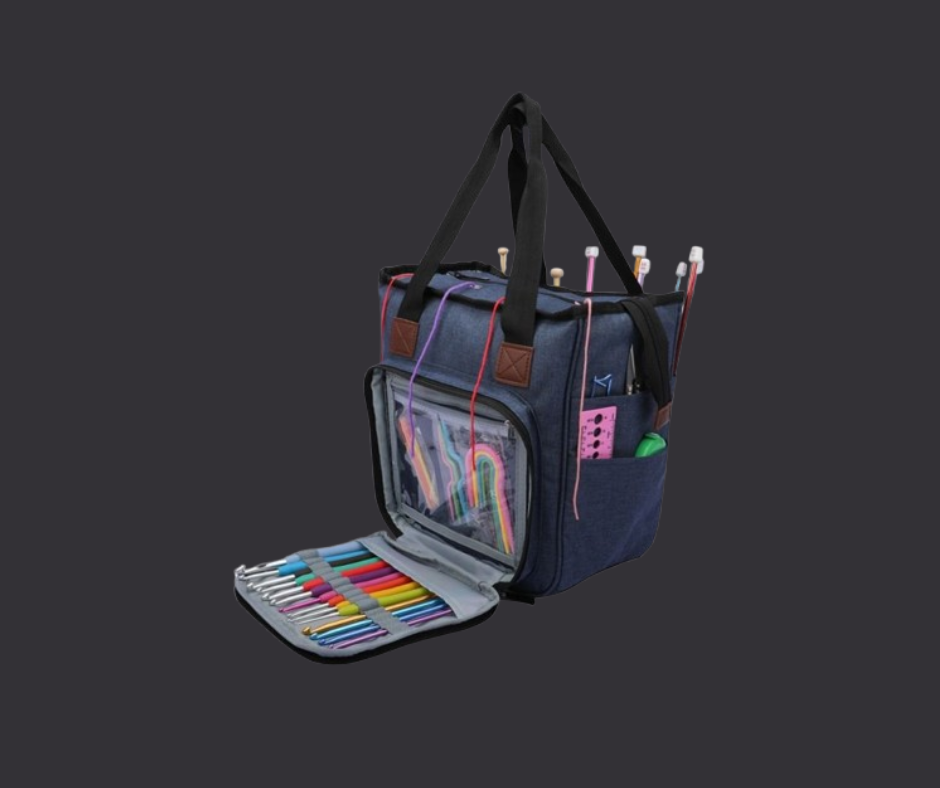 All-in-One Yarn Storage & Craft Organizer Bag – Perfect for Knitting, Crochet, and Sewing!