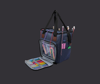 All-in-One Yarn Storage & Craft Organizer Bag – Perfect for Knitting, Crochet, and Sewing!