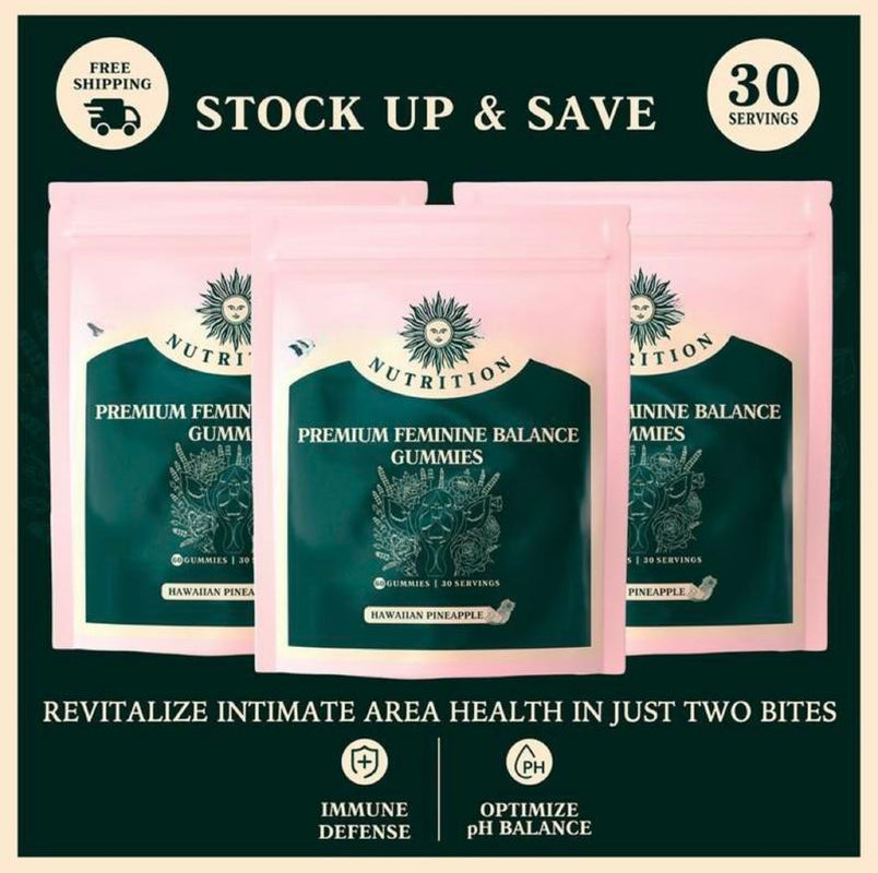 【NEW HOT SALE】 Vital Source Feminine Balance Gummies 1 Pack (60 Gummies)-Hawaiianpineapple Flavor - 30 Servingss Forwomen'S Vital Health Gut Health Vitamin Supplement Edible Dietary Healthcare Optimum Fitness