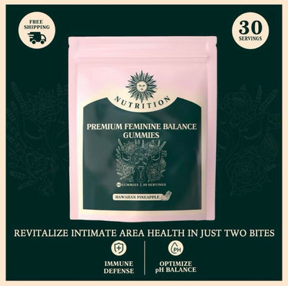 【NEW HOT SALE】 Vital Source Feminine Balance Gummies 1 Pack (60 Gummies)-Hawaiianpineapple Flavor - 30 Servingss Forwomen'S Vital Health Gut Health Vitamin Supplement Edible Dietary Healthcare Optimum Fitness